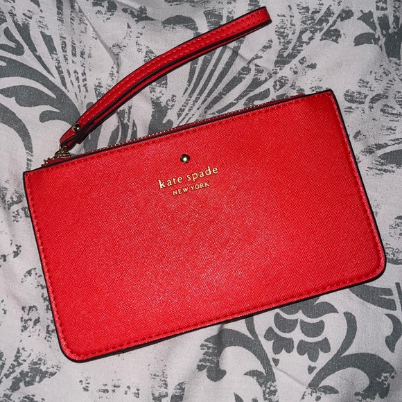 Kate Spade Writlet Red Leather - Picture 1 of 5